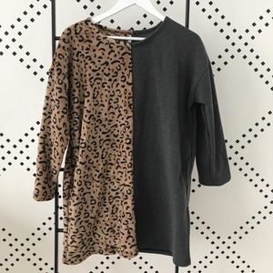 SHEIN Tops - Two Tone Cheetah Tunic with Pockets SHEIN Tops - Two Tone Cheetah Tunic with Pockets